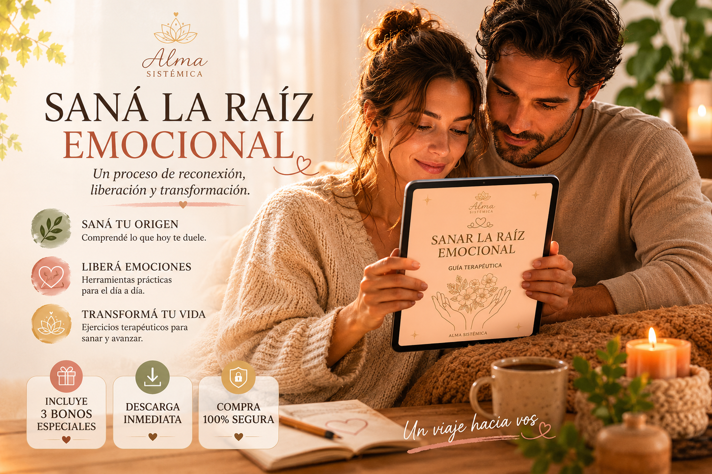 Sanar la Raíz Emocional — Guía de Biodescodificación y Constelaciones para Liberar lo que Tu Cuerpo Carga + 3 bonos de regalo